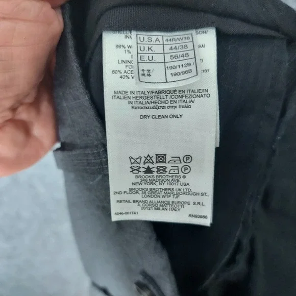 Brook Brothers Men Pants 38 1818 Regent Wool Trouser Plaid Straight Preppy - Picture 10 of 12